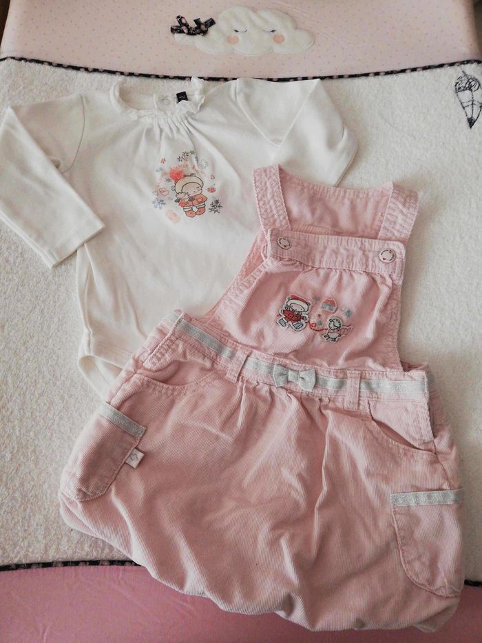 Robe velours avec body 9 mois