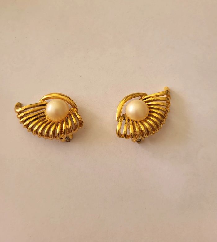 Boucles d'oreilles vintage à clips - photo numéro 3