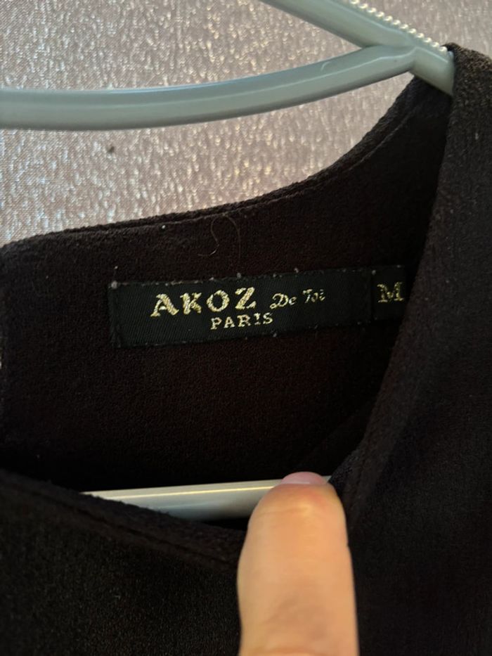 Robe noire manches ajourées Akoz de toi taille M - photo numéro 3