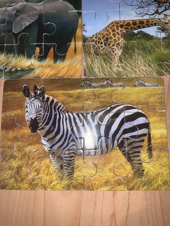 3 puzzles en bois 12 pièces - photo numéro 4