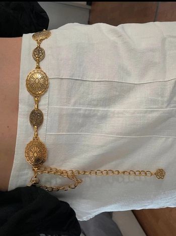 Ceinture chaîne doré bohème longueur 110 cm