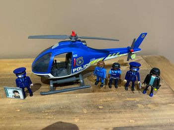 Playmobil 70569 Hélicoptère de Police et Parachutiste - Intervention et poursuites aériennes