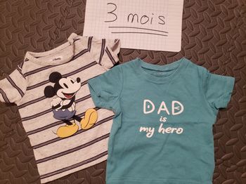 Tee-shirt 3 mois manche courtes