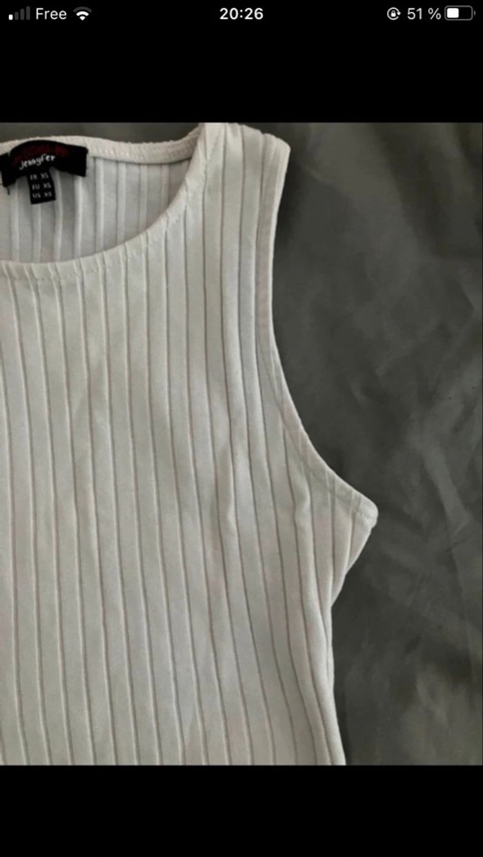 Débardeur crop top blanc - photo numéro 6