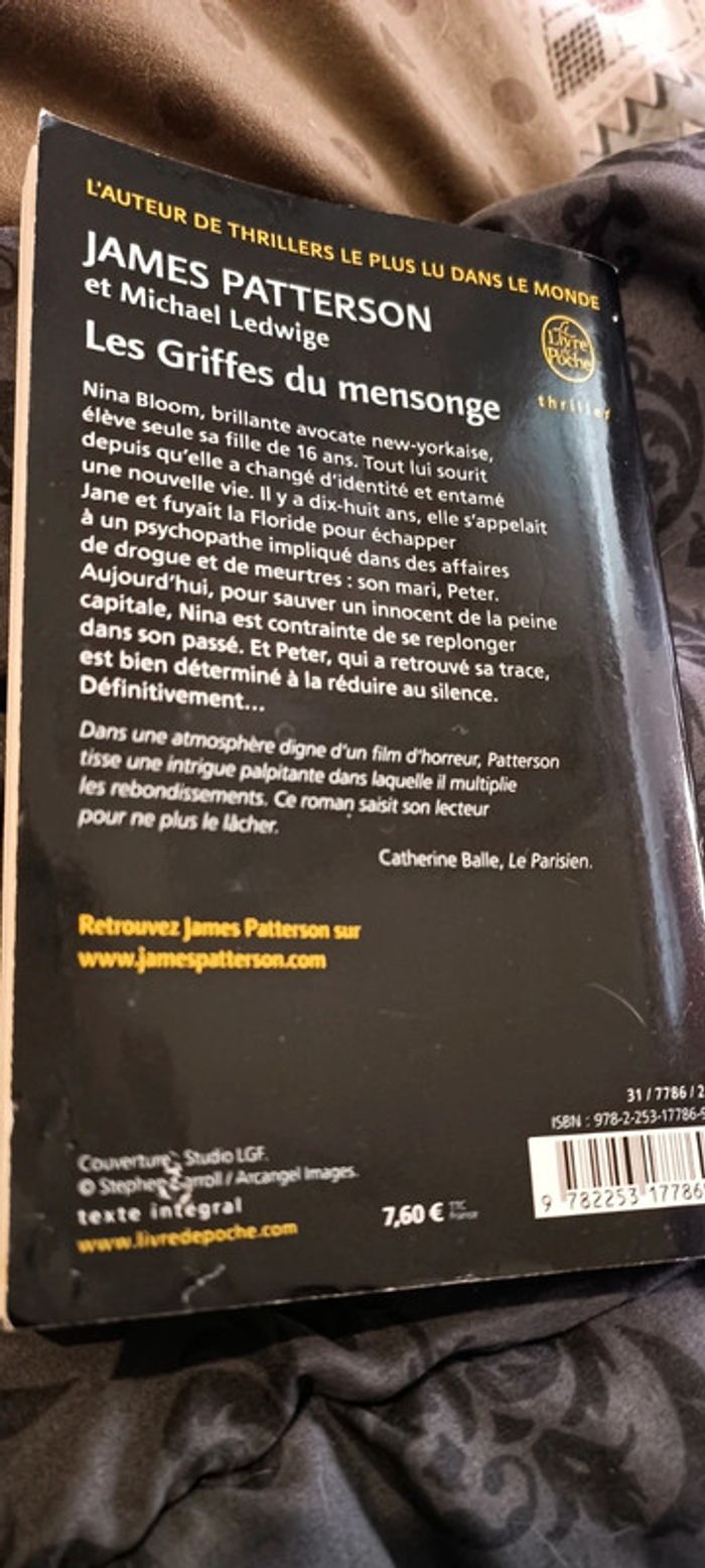 Livre les griffes du mensonge - photo numéro 2