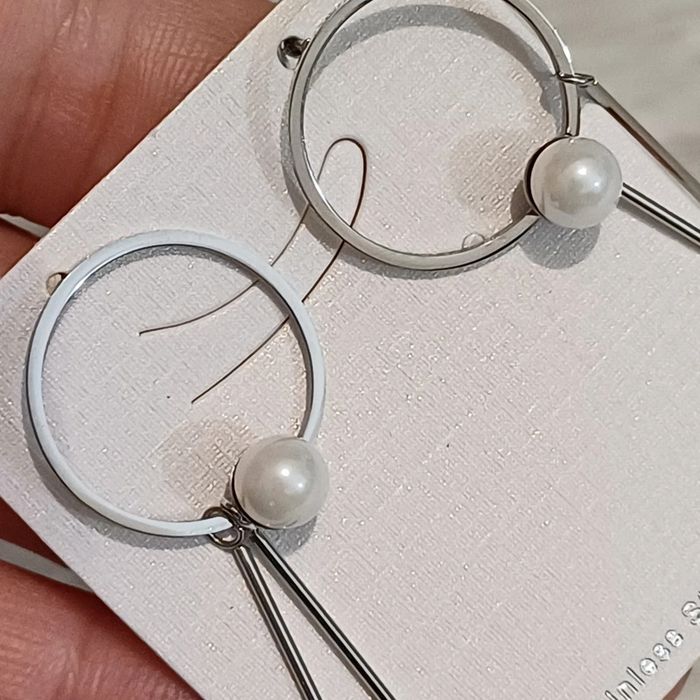Boucles d'oreilles en acier inoxydable - photo numéro 5