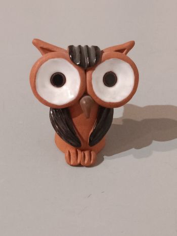 Chouette en terre cuite 