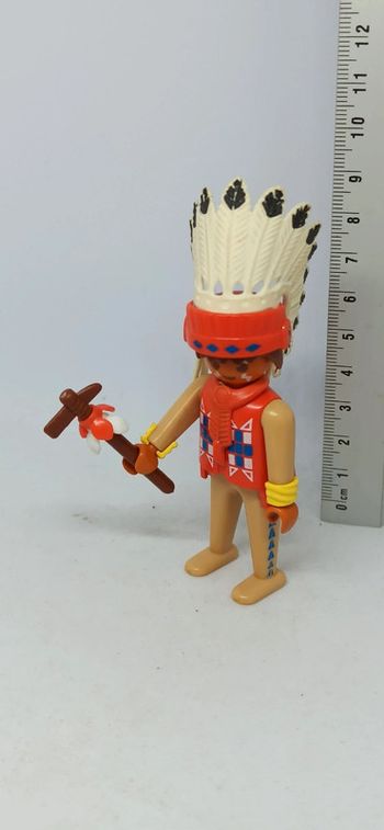 Chef indien avec coiffe et accessoire marron playmobil