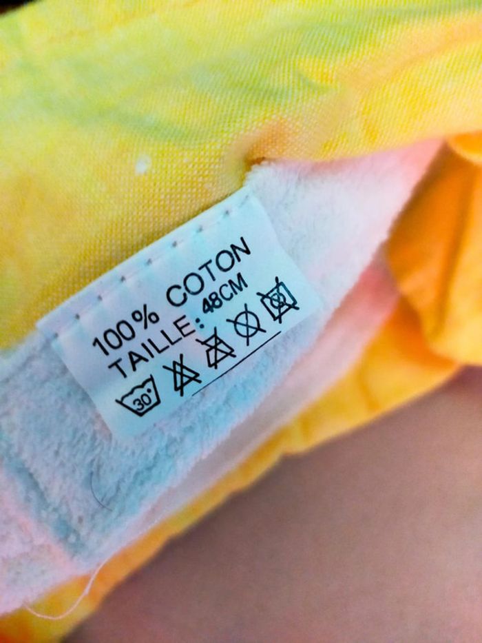 Bob bébé jaune soleil – 48 cm – 100 % coton - photo numéro 7