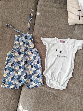 Salopette été bébé garçon 9 mois