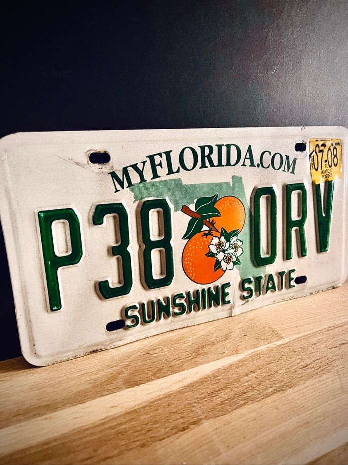 Authentique plaque d'immatriculation vintage Florida USA - My Florida Sunshine State - photo numéro 3
