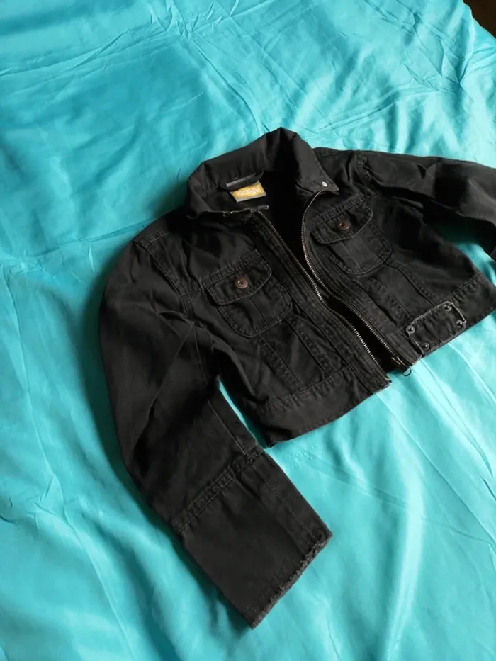 Veste en jeans courte fille - photo numéro 2