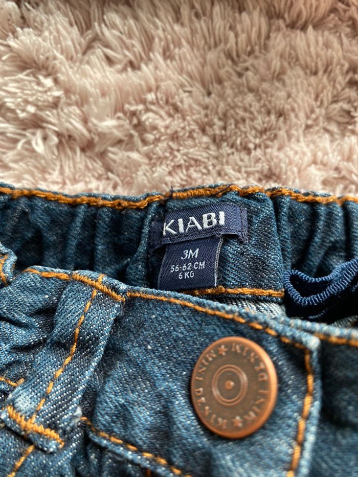 Ensemble tee-shirts manches longues et jupe en jeans Kiabi 3 mois - photo numéro 4