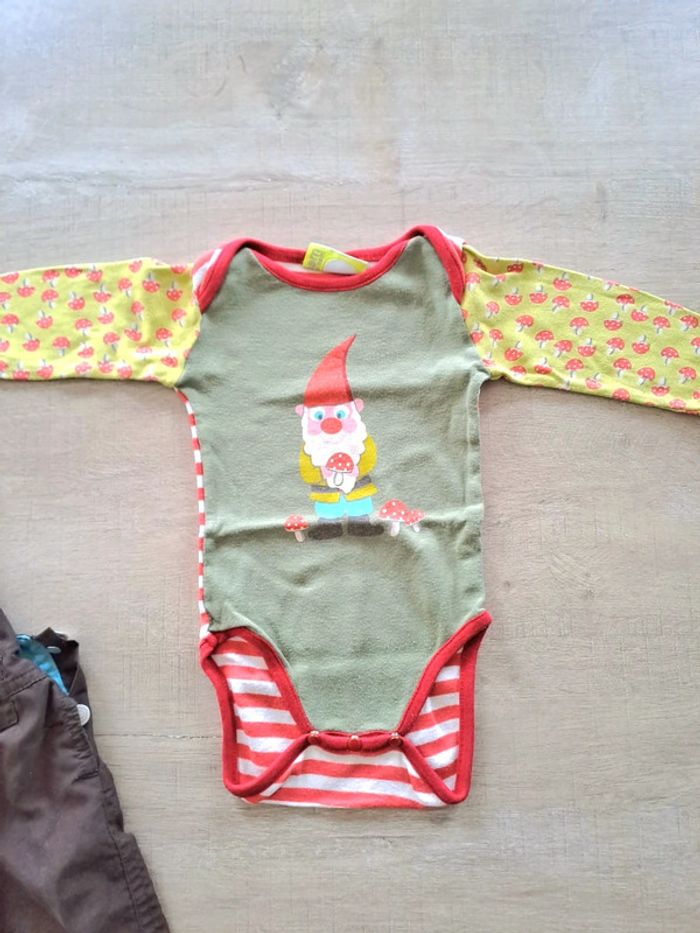 Ensemble salopette et bodie dpam 6 mois - photo numéro 3