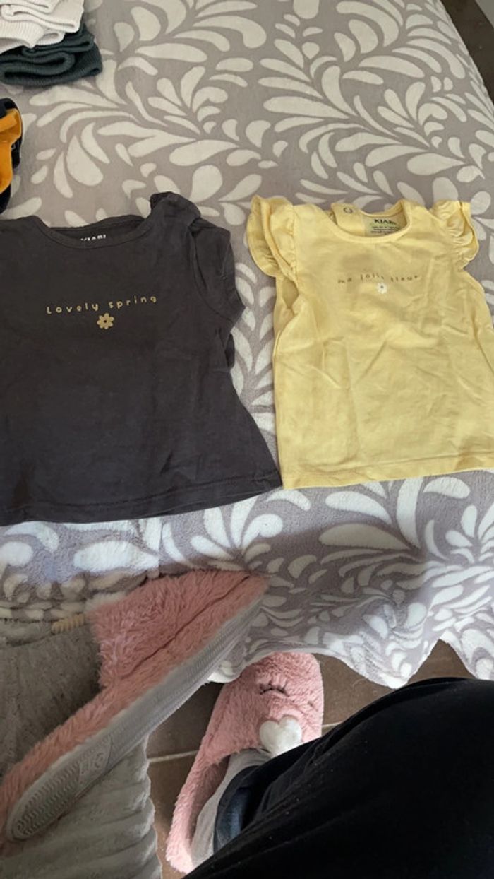Lot 2 tee shirt fille 3 mois