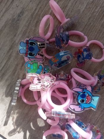 10 bagues stitch réglable neuf 