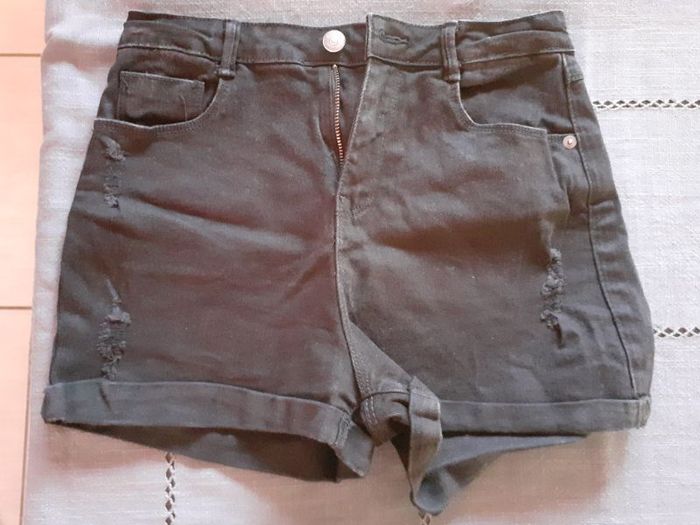 Short en jean noir taille S / 16 ans