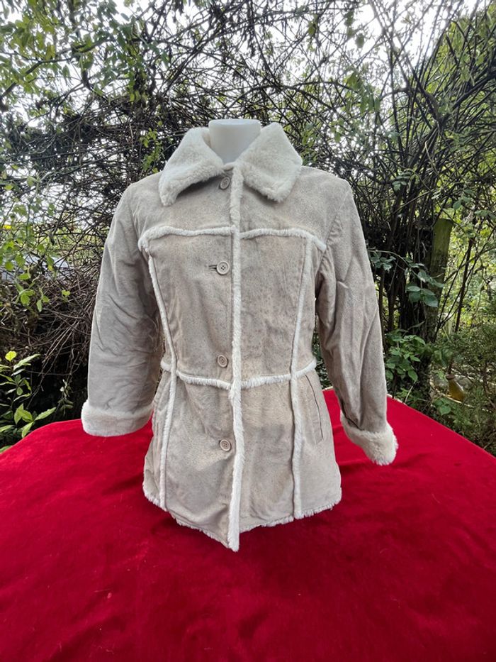 Veste vintage fausse peau retournée – KIABI Casual – Taille 38/40