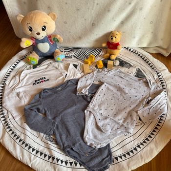 Lot de 3 bodies manches longues mixte - T18mois - Kiabi 