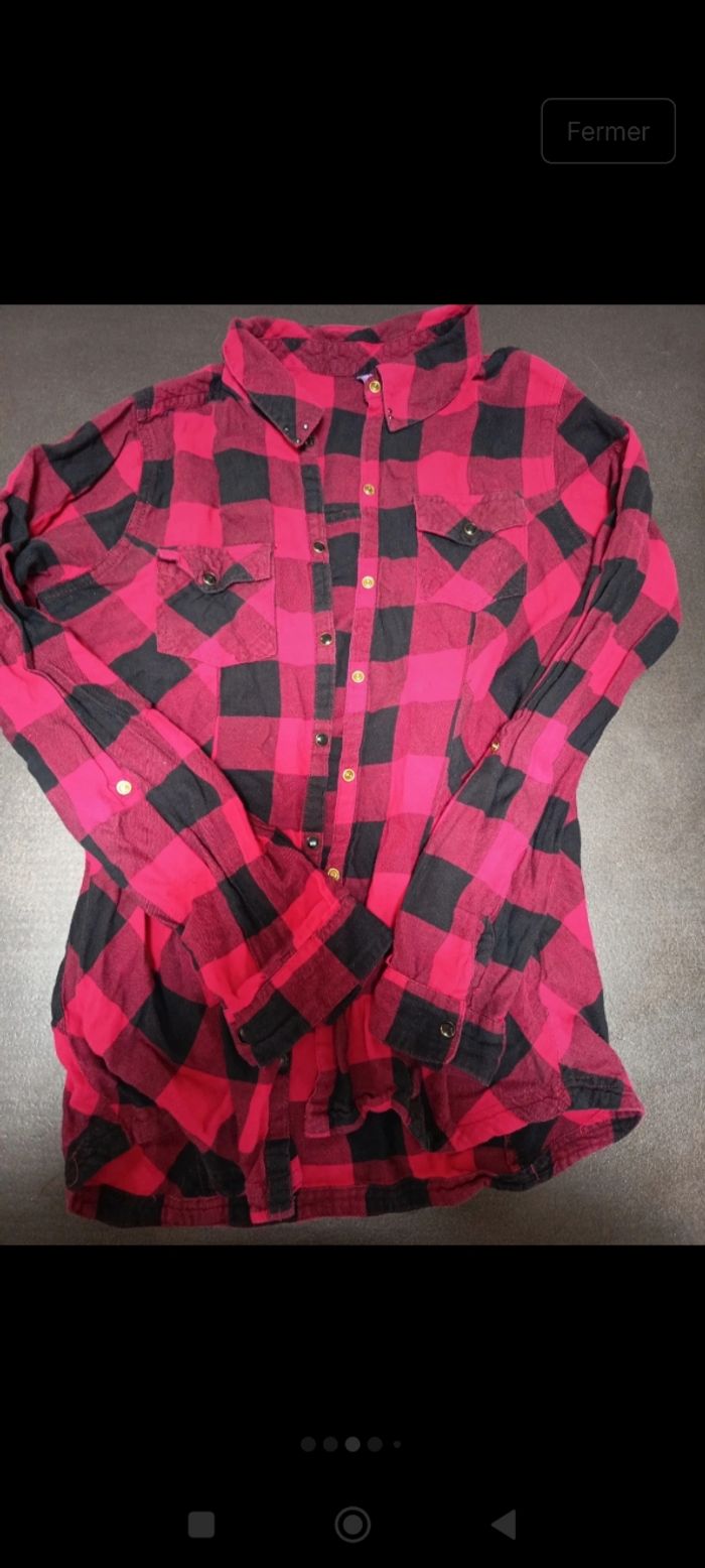 Lot de 2 chemises a carreaux - photo numéro 2