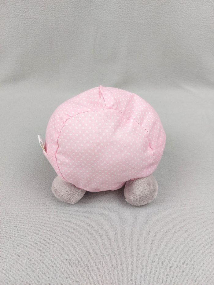 Doudou peluche ours boule Musti rose pois blanc 20 cm MUSTELA - photo numéro 3