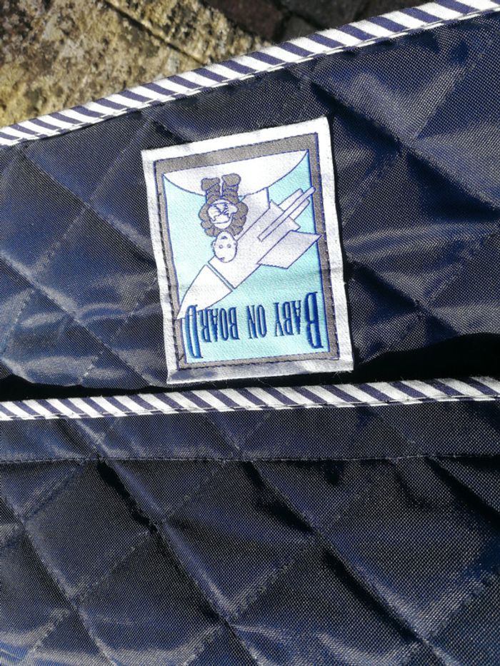 Sac à langer incomplet Baby on Board bleu matelassé - photo numéro 5