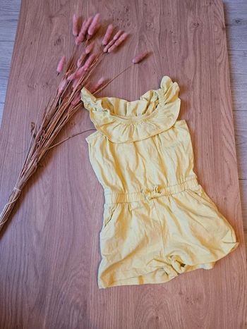 Combi short jaune col orchestra 4 ans