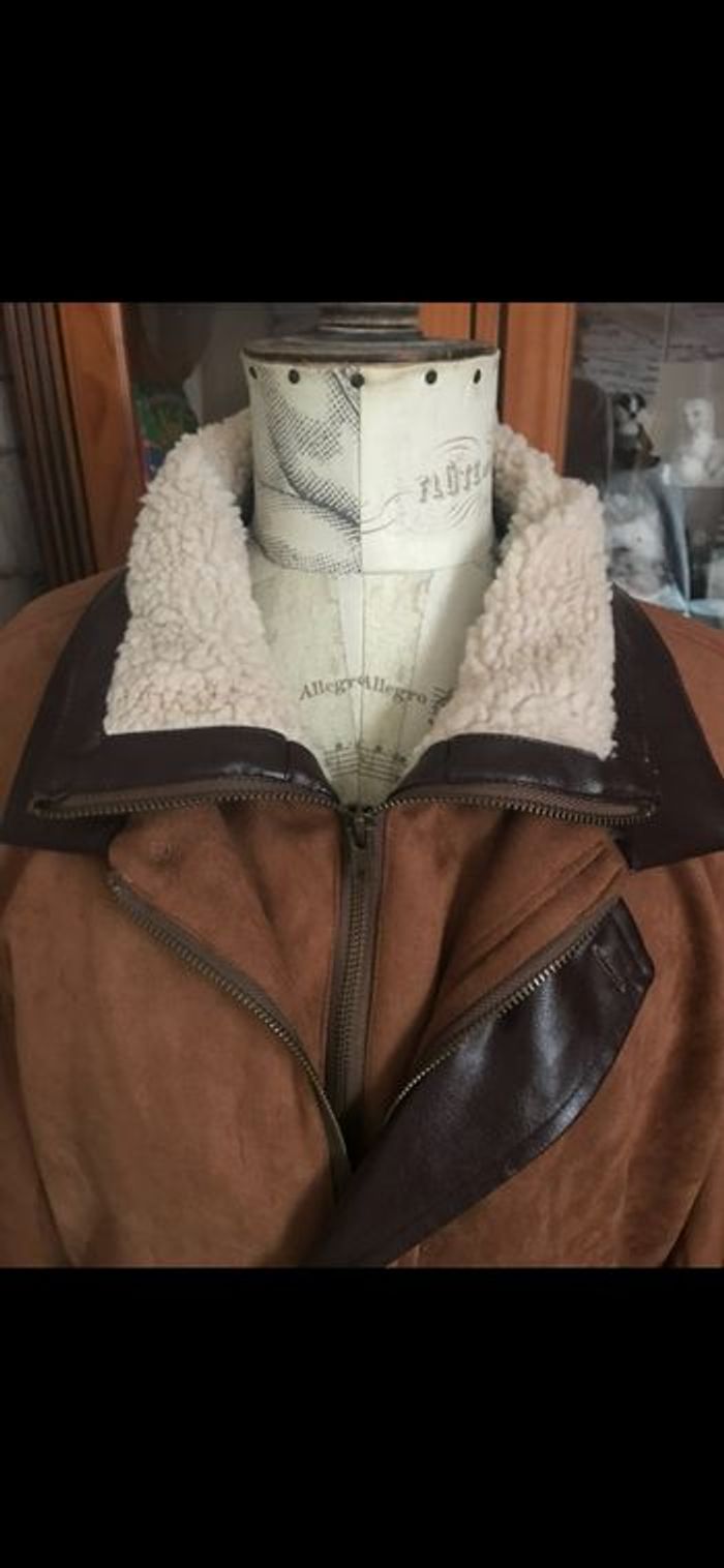 Veste en daim touché peau de pêche pour homme - photo numéro 2