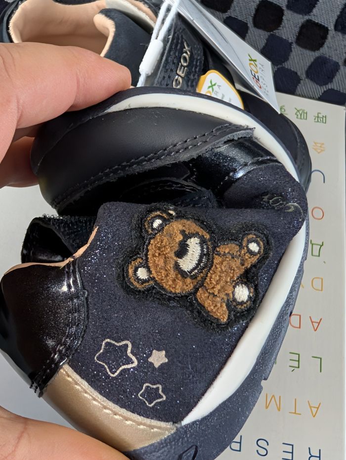 Baskets fille en cuir et autre cuir. Idéal premier pas. Taille 20. Neuf. Geox - photo numéro 9