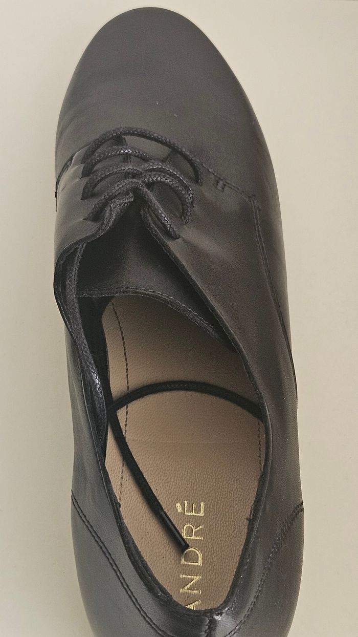 Chaussures derbies à lacets cuir noir- taille 40 - photo numéro 5