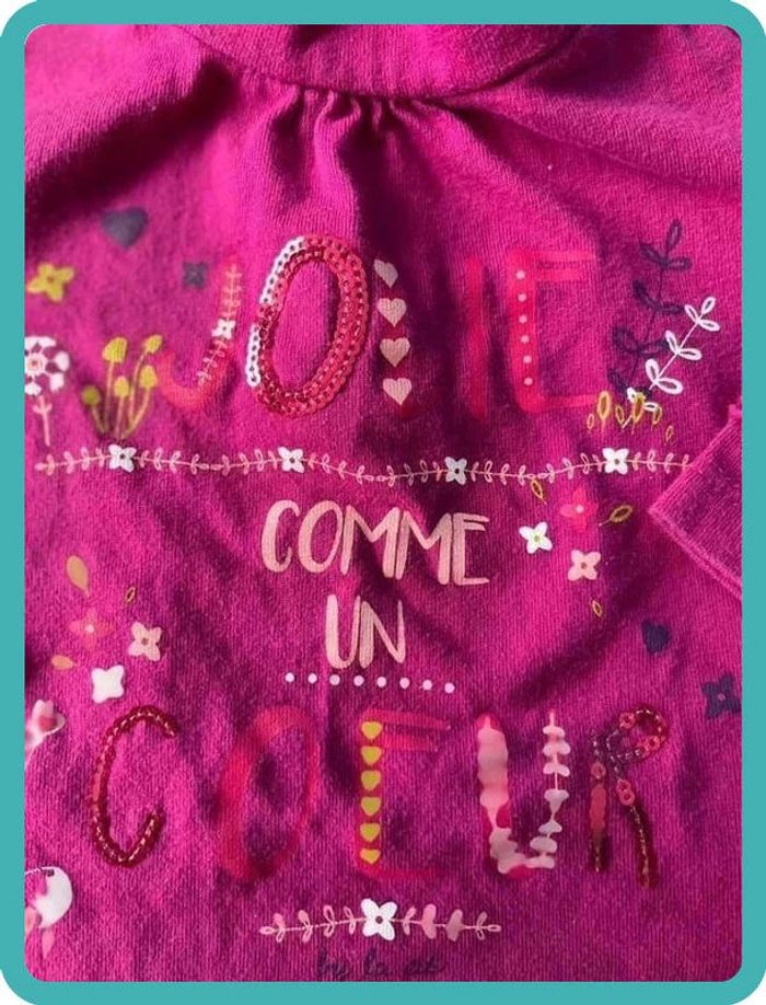 Joli T-shirt manches longues bébé 6 mois la compagnie des petits - photo numéro 2