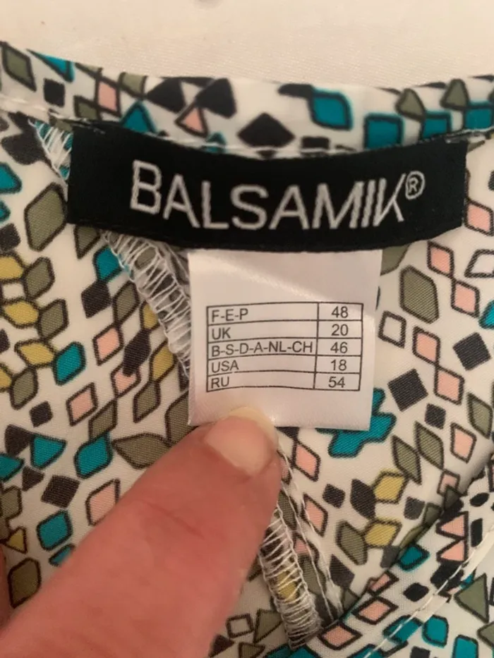 Blouse Balsamik  motif taille 48 manches courtes - photo numéro 10