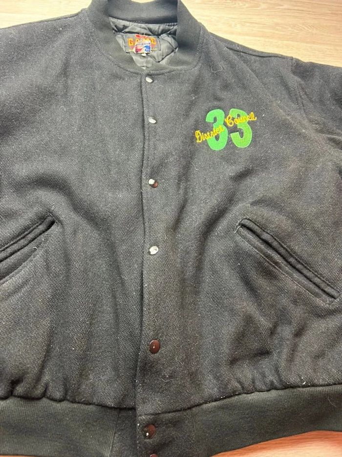 Veste Letterman Vintage District Council 33 Made in USA - Taille 2XL - photo numéro 5