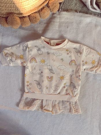 robe sweat-shirt motif et gaz de coton neuf