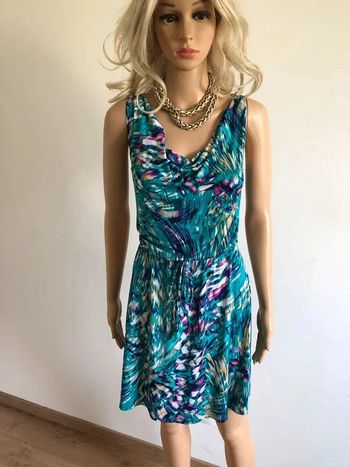 Robe imprimée sans manches Jacqueline Riu taille 38 excellent état