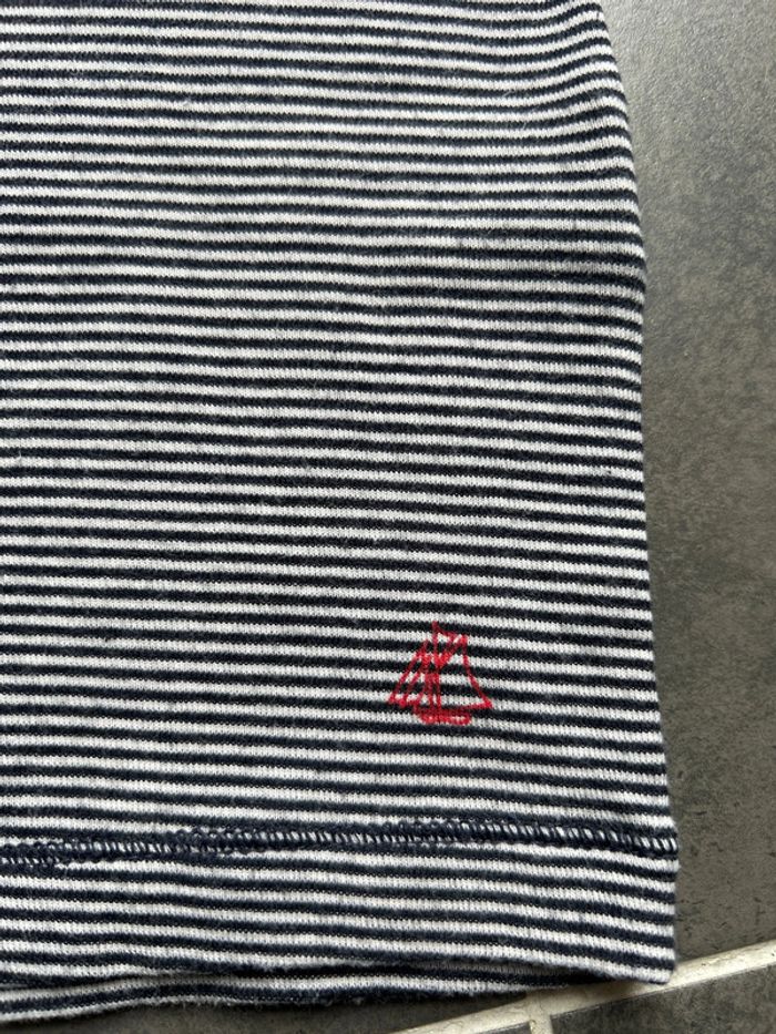 T-shirt haut manches longues capuche marinière garçon petit bateau - photo numéro 3