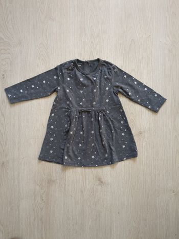 Robe grise étoilée Vertbaudet 2 ans