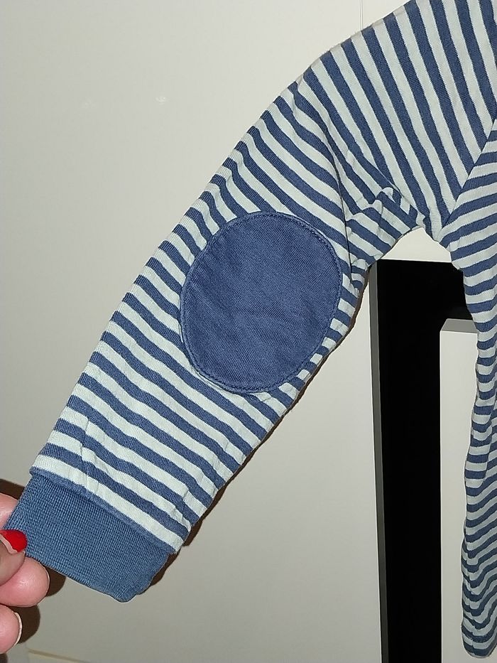Tee-shirt Sergent Major rayé bleu avec motif et manches longues - photo numéro 5