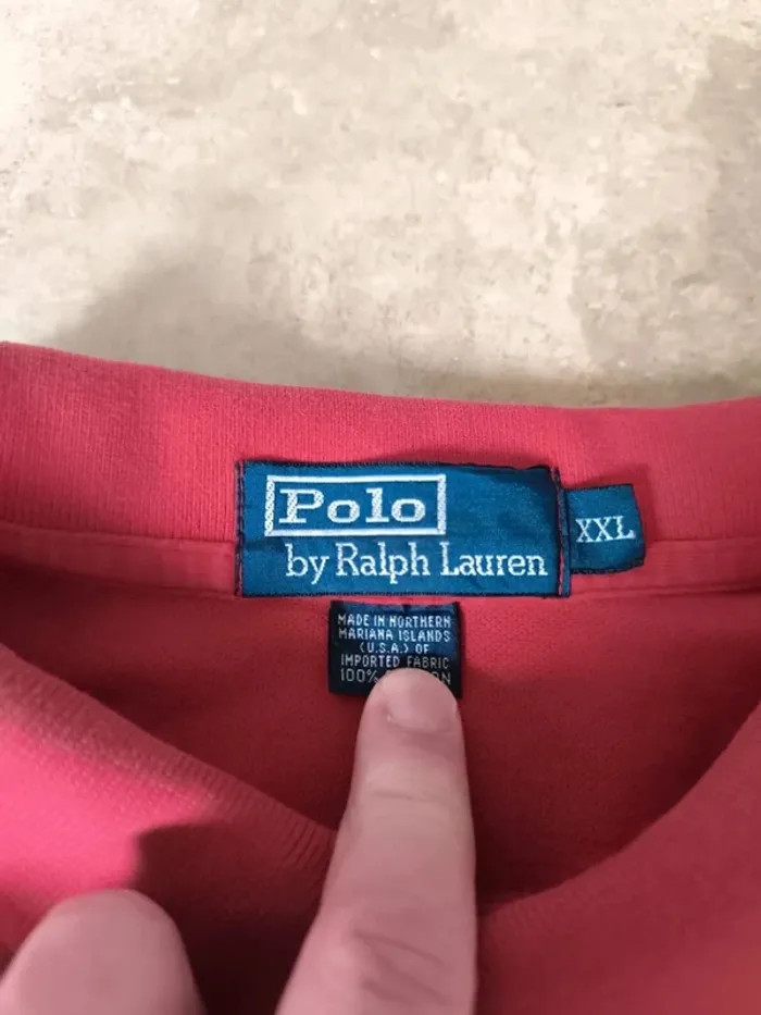 Polo Ralph Lauren homme taille XXL rouge logo noir quelques défauts - photo numéro 5