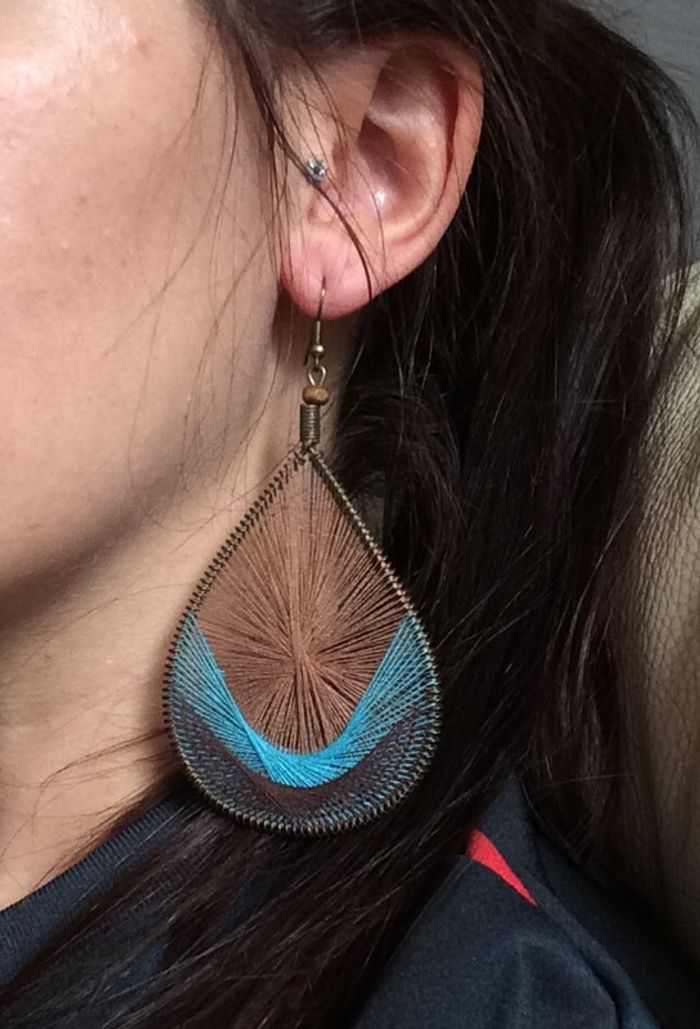 Boucles d’oreilles tissées - photo numéro 2