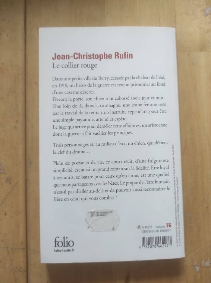 Le collier rouge Jean-Christophe Rufin Folio 2015 - photo numéro 3