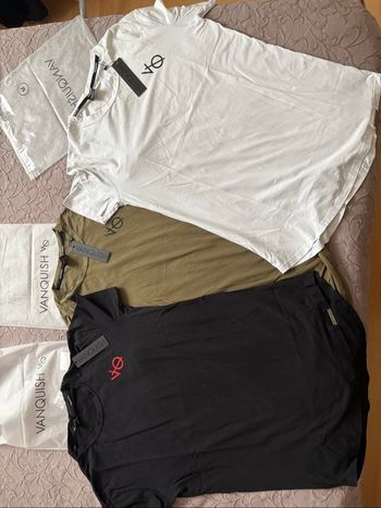 Lot de T-shirt Vanquish Slim fit Fitness Musculation
