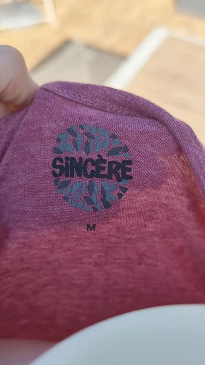 Chemise de nuit bordeaux/violette T38 - Sincère - photo numéro 3