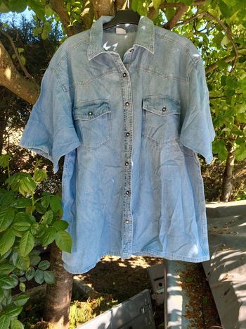 Chemise jean bleue
