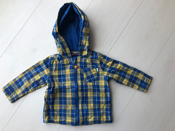 Manteau bleu/jaune