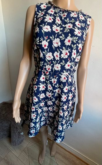 Robe d'été fleurie Sfera Casual - Bleu Marine - Taille M