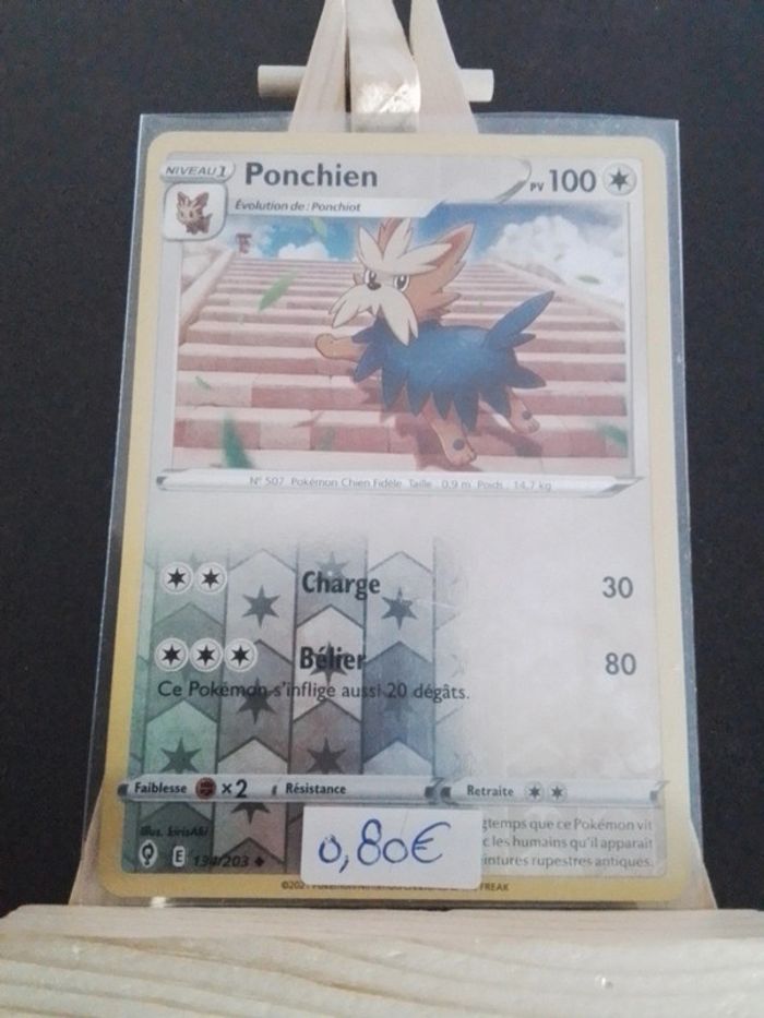Carte Pokémon Ponchien Reverse 134/203