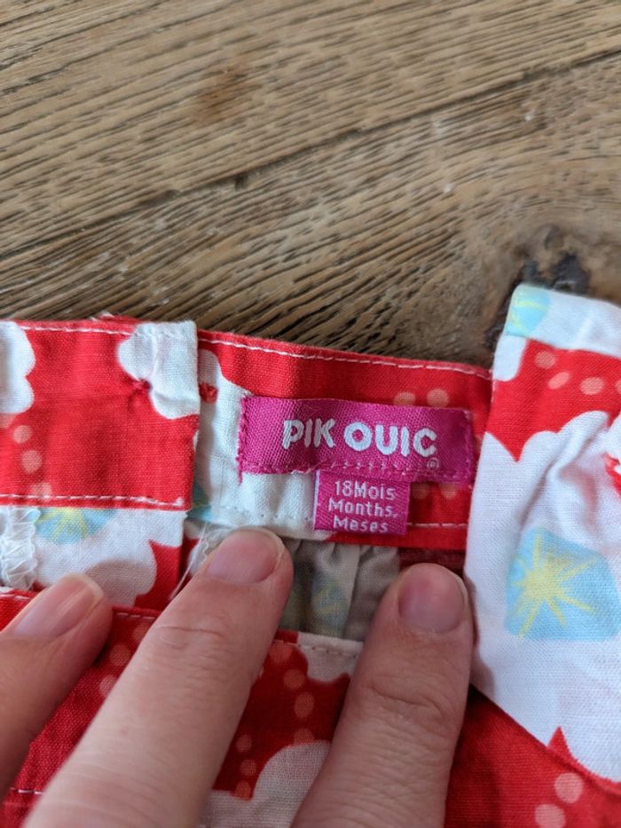 Robe d'été rouge à fleur Blanche 18 mois - photo numéro 2