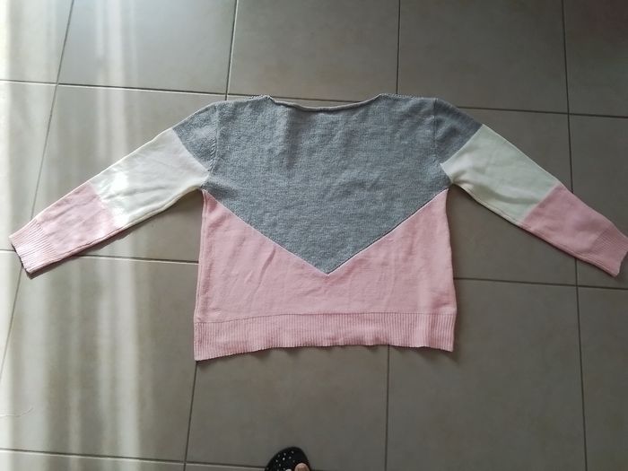 Pull femme T :42 rose et gris - photo numéro 5