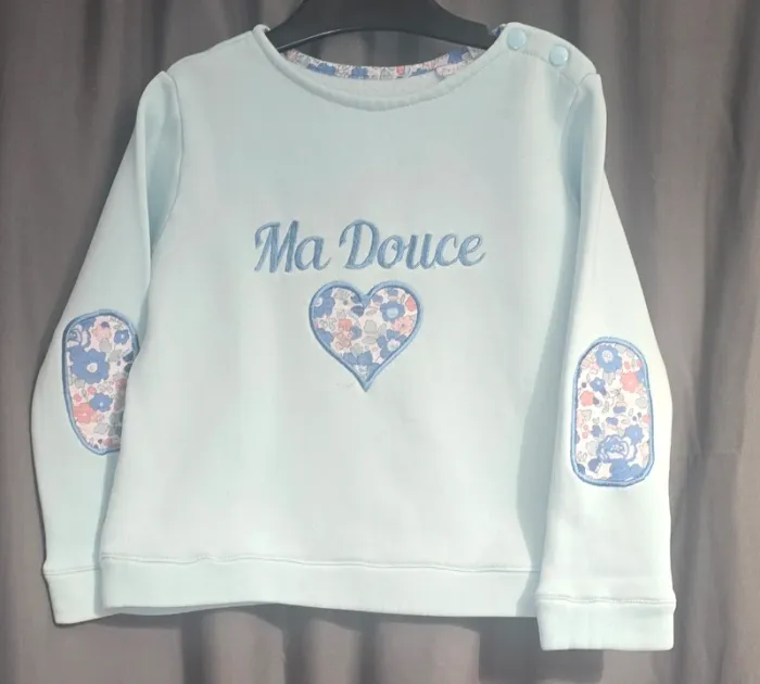 Sweat en liberty, Retrochic boutique, 5/6 ans